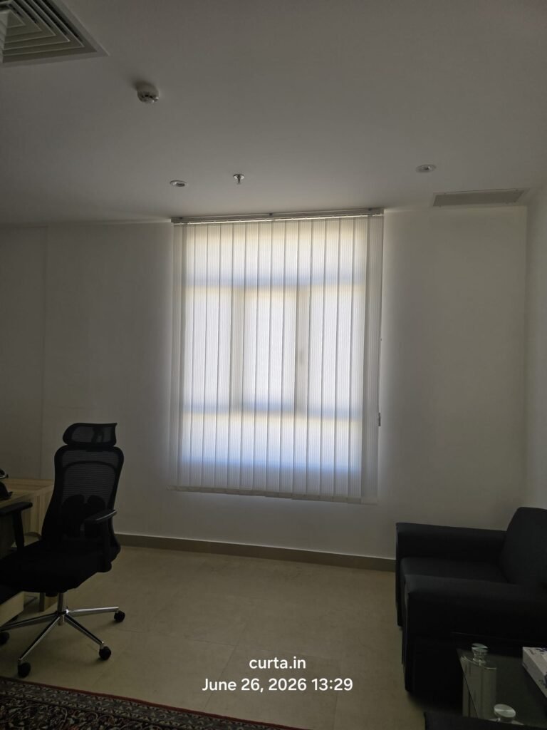 vertical blinds 2 — all kinds of window blinds & curtains suppliers in kuwait — vertical blinds — Our vertical blinds offer a perfect blend of modern aesthetics and practicality. They effectively control light, provide privacy, and elevate the look of any interior. Crafted from premium materials, they are durable and easy to maintain, giving you years of reliable service. — https://curta.in — VERTICAL BLINDS